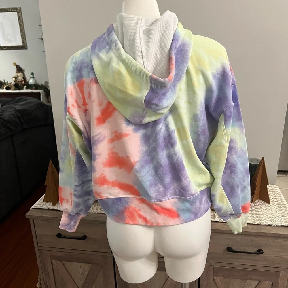 Nike tie dye multicolor purple pulse REVOLVE  hooded sweatshirt